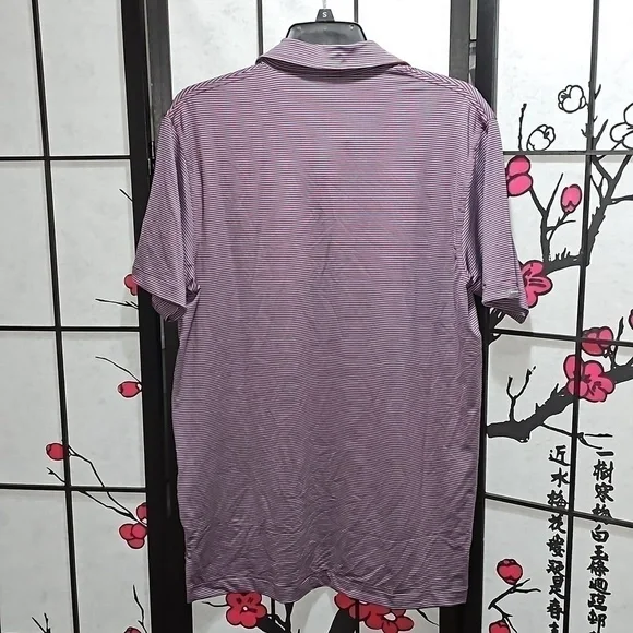 Dunning Purple Striped Golf‎ Polo Shirt Size Small New - Picture 6 of 6